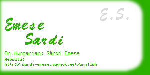 emese sardi business card